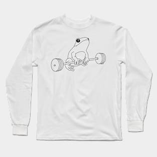 Weight Lifter Frog Long Sleeve T-Shirt